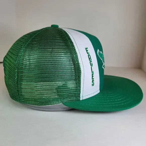 Vintage Philadelphia Eagles AJD Lucky Stripes Trucker Hat Snapback USA